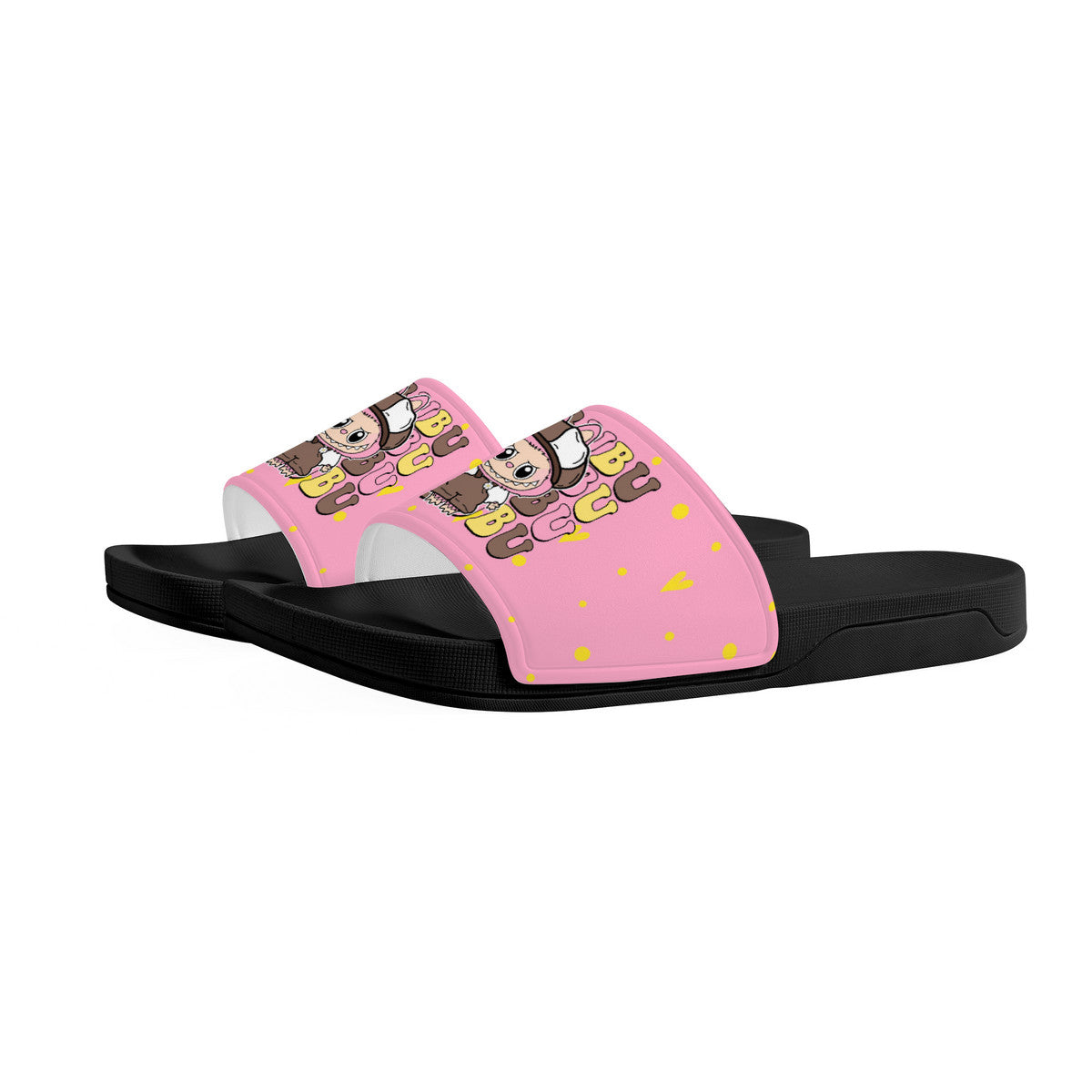 Labubu Slide Sandals - Labubu slides pink and black