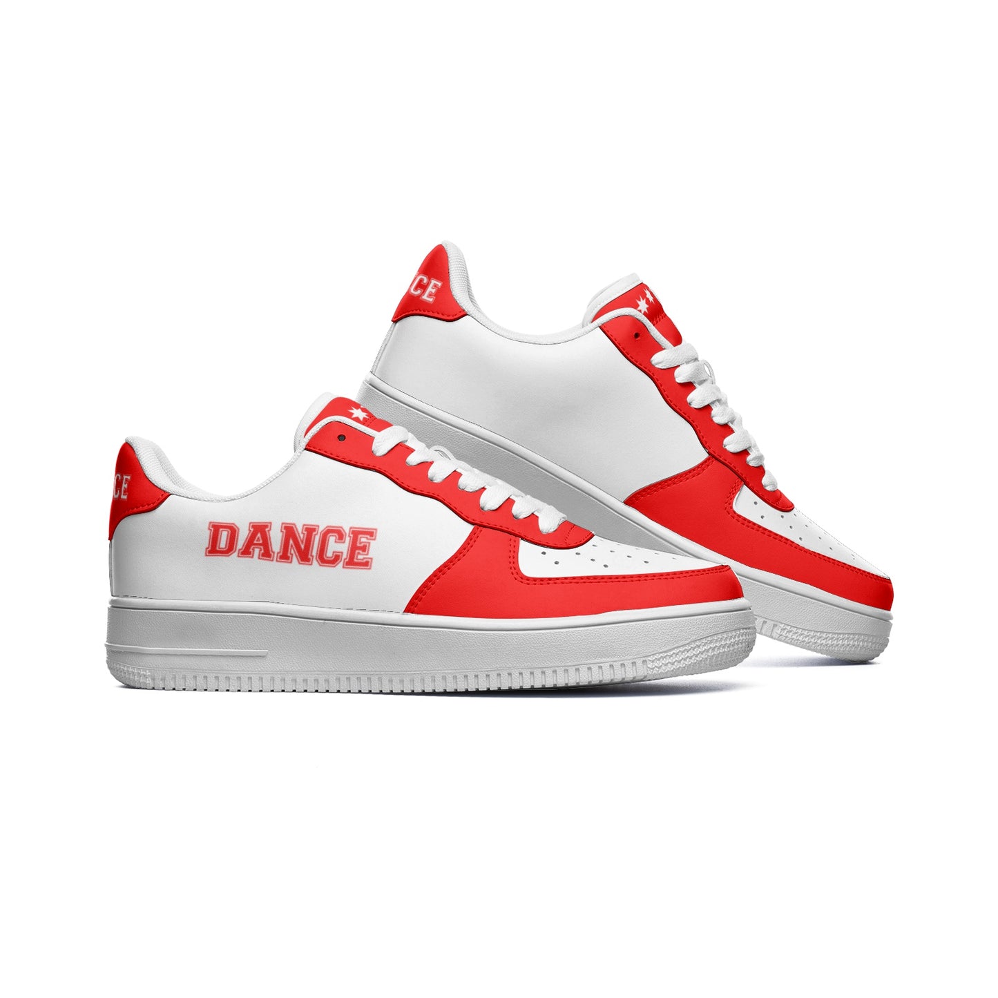 Red Dance Sneakers for Women & Men – Stylish Hip Hop Dancing Shoes – Dance Shoes – Sneakers for Dancing – Dance Print