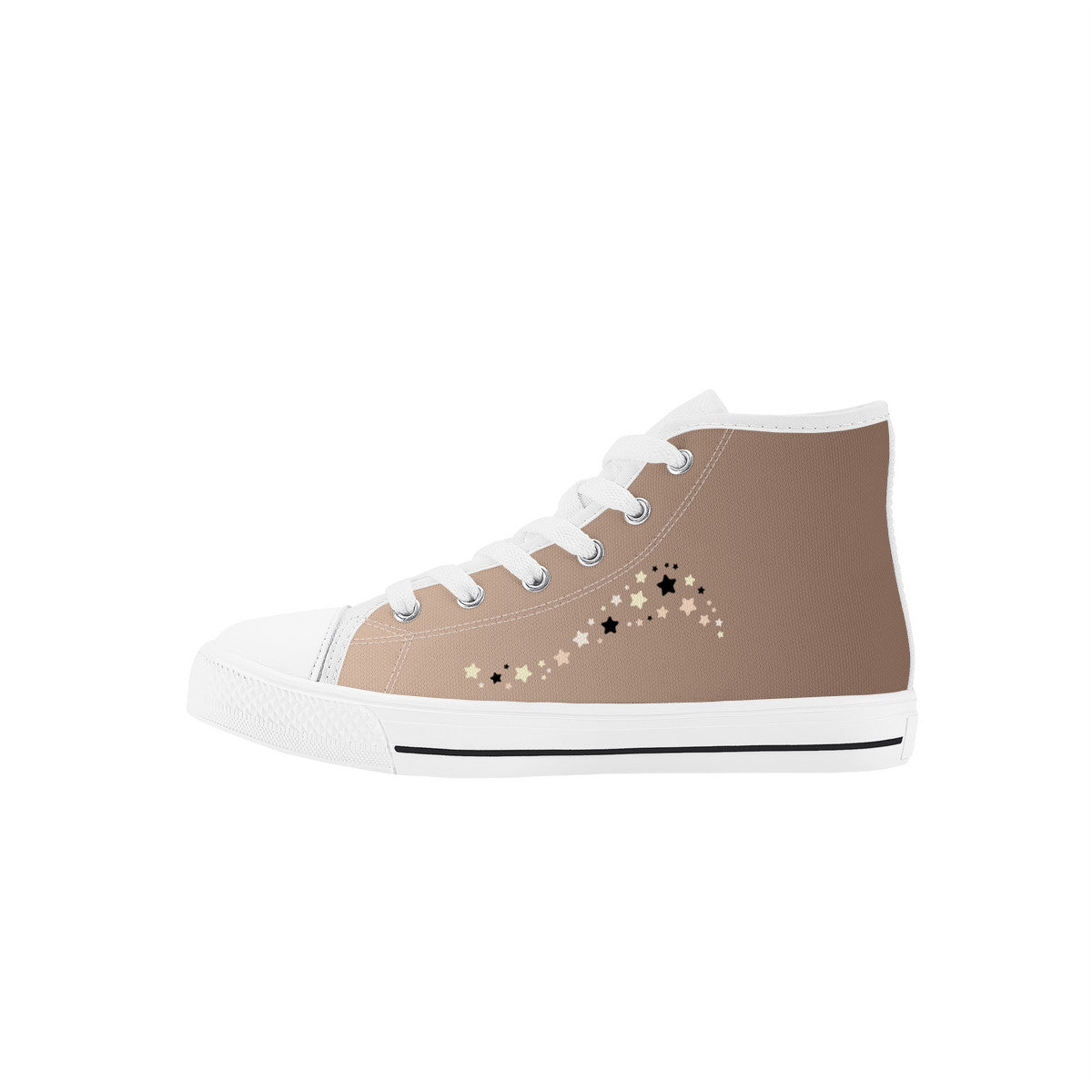 Kids High Top Canvas Shoes Labubu Brown Sneakers