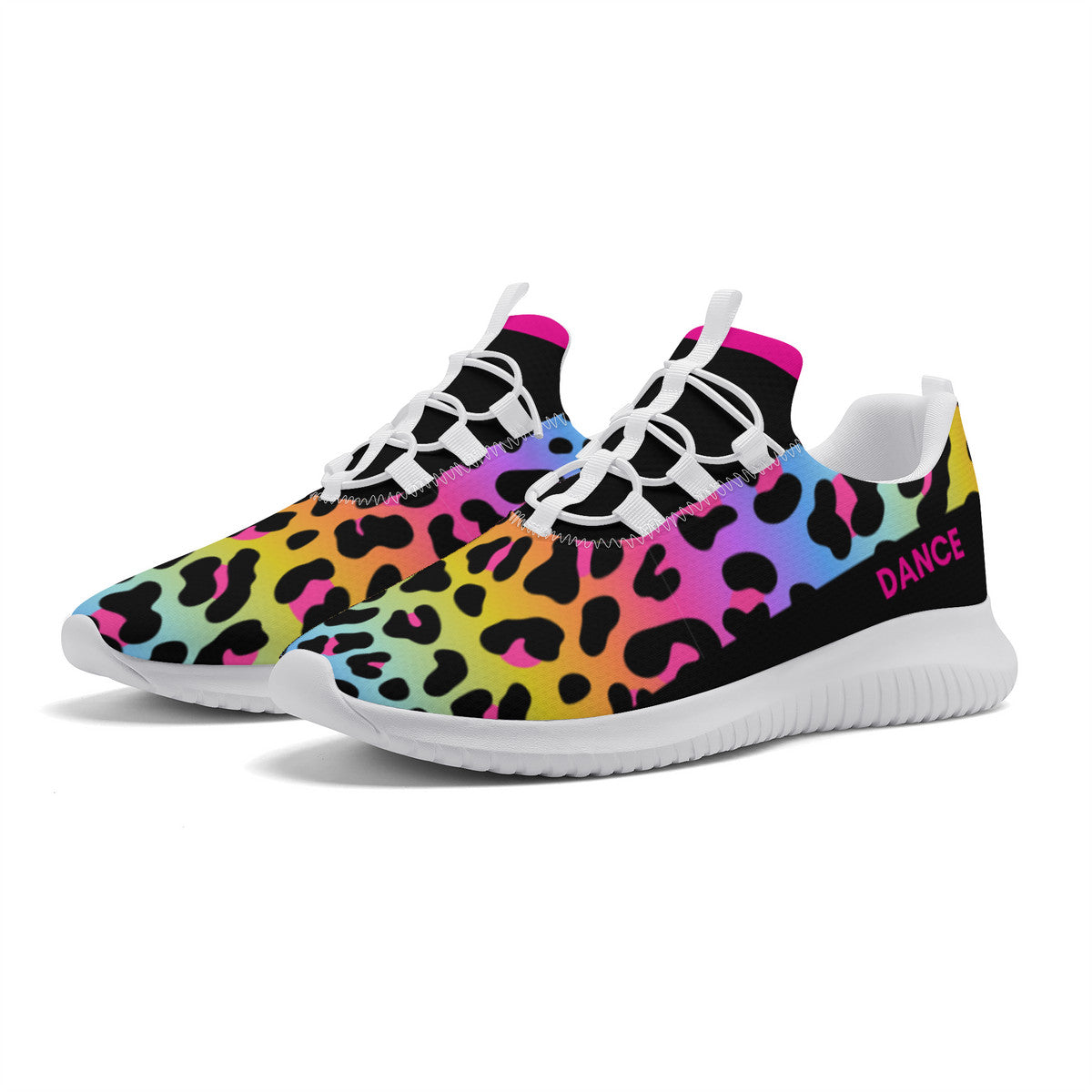 Dance Sneakers- Multi Color Leopard Print Dance Shoes
