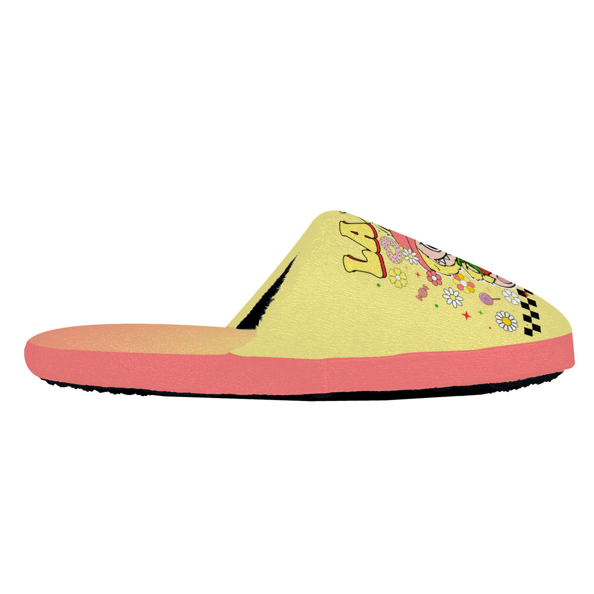 Yellow Labubu Monster Slippers – Soft Indoor Shoes with Non-Slip Soles