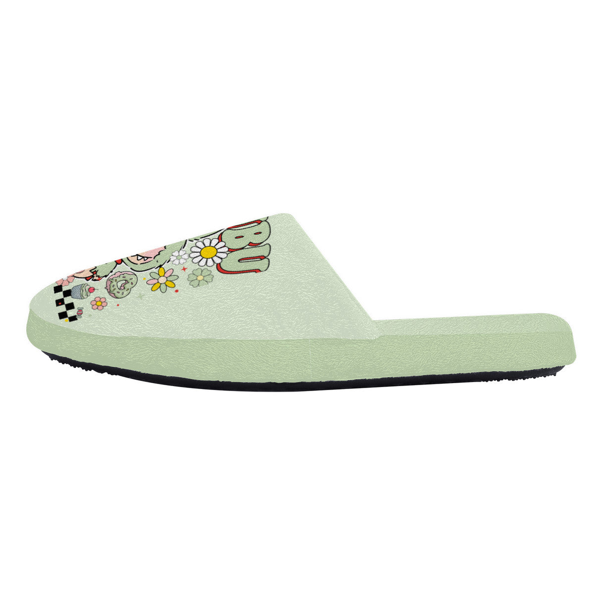 Green Labubu Monster Slippers – Soft Indoor Shoes with Non-Slip Soles
