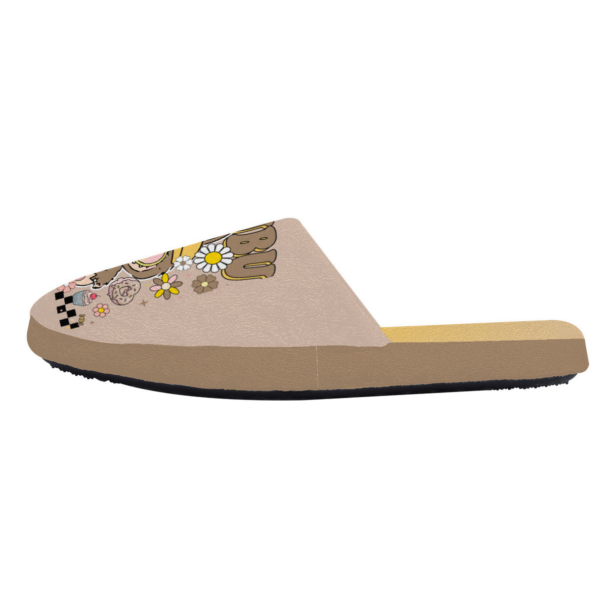 Brown Labubu Monster Slippers – Soft Indoor Shoes with Non-Slip Soles