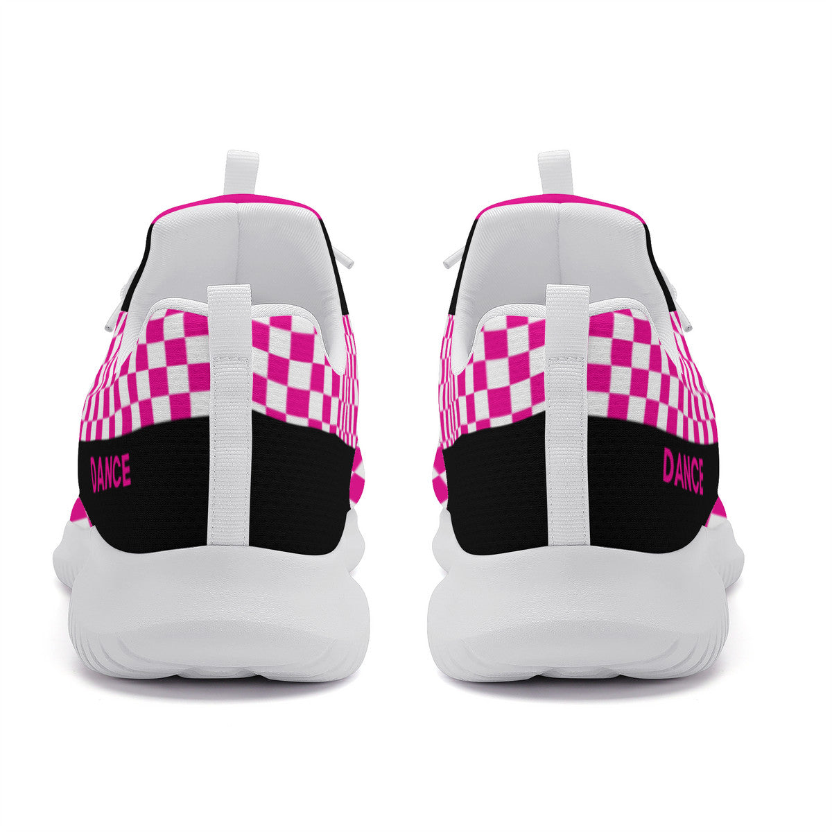 Dance Sneakers - Checkered Pink Dance Shoes
