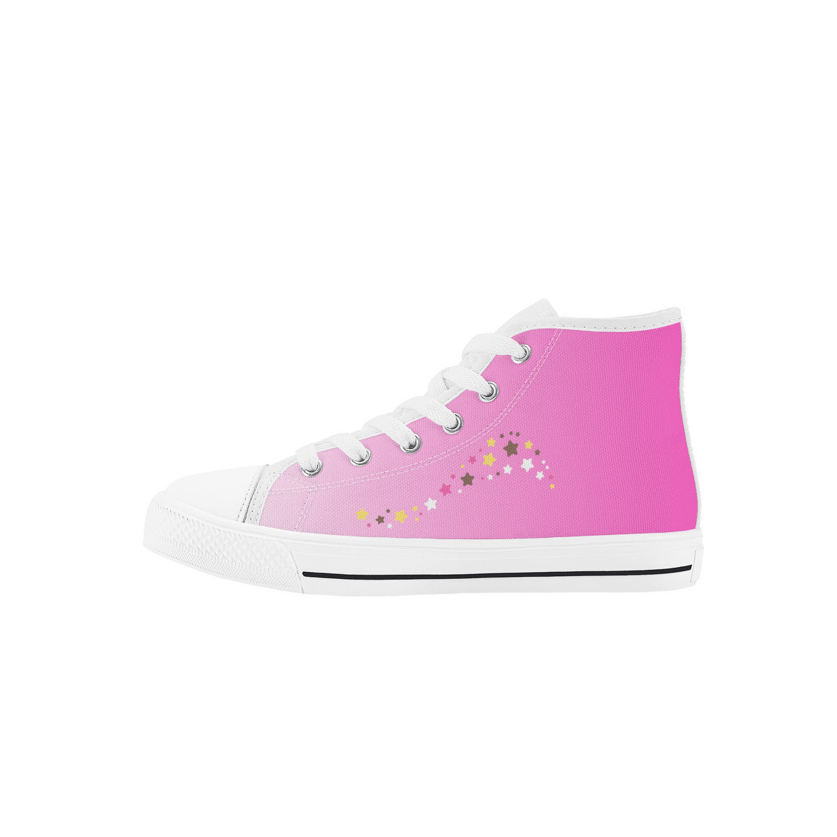 Kids High Top Canvas Shoes Labubu Pink Sneakers