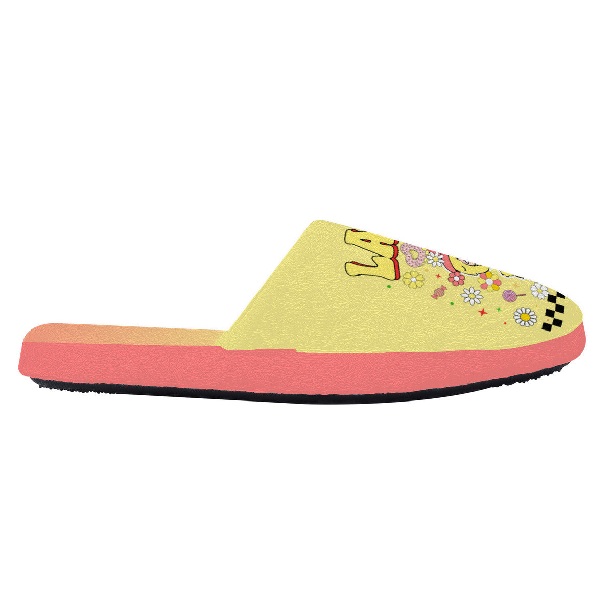 Yellow Labubu Monster Slippers – Soft Indoor Shoes with Non-Slip Soles