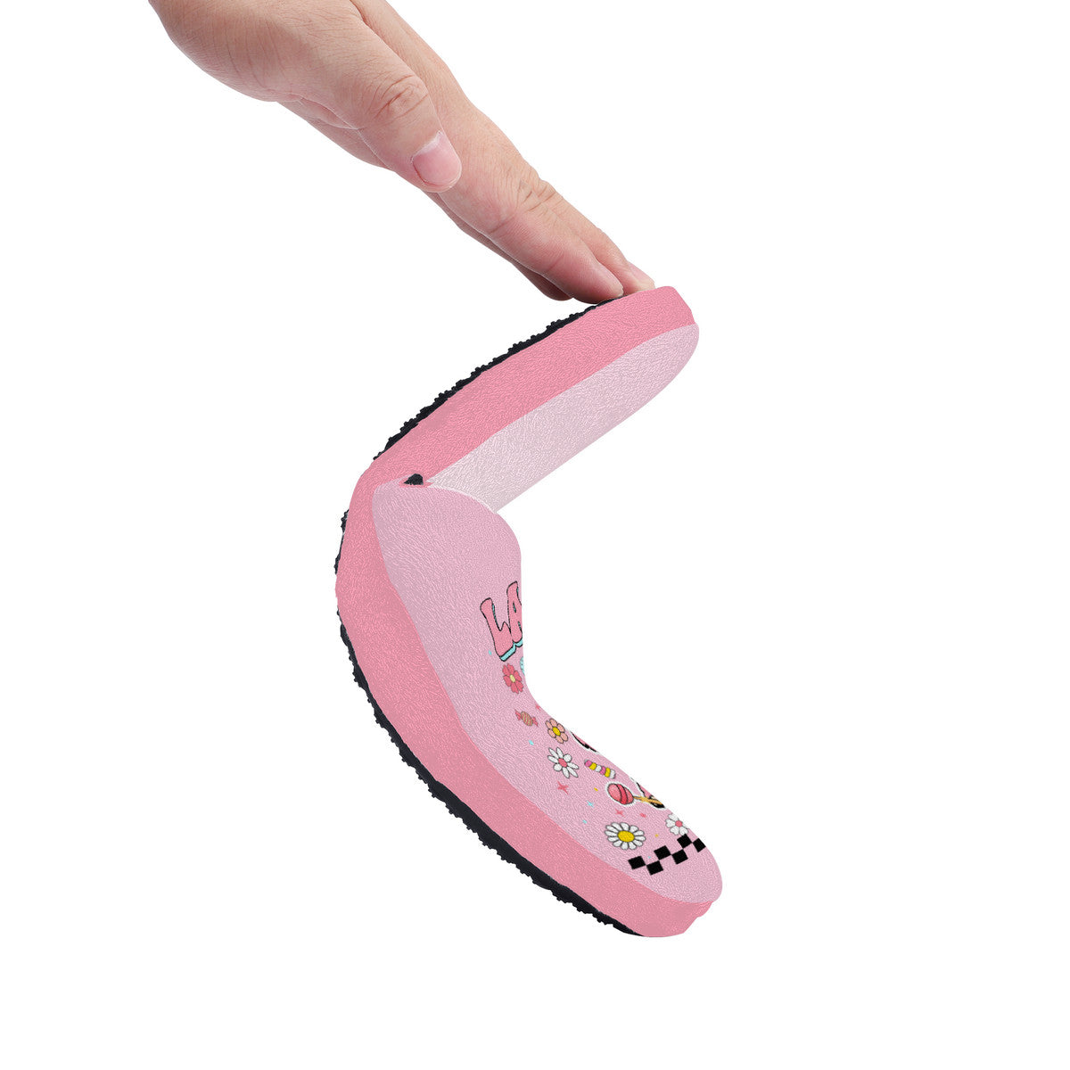 Pink Labubu Monster Slippers – Soft Indoor Shoes with Non-Slip Soles