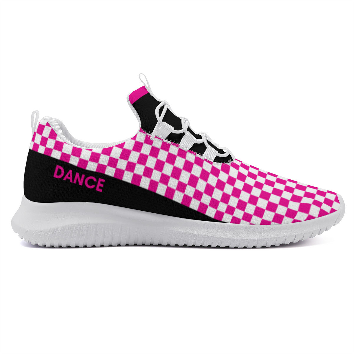 Dance Sneakers - Checkered Pink Dance Shoes