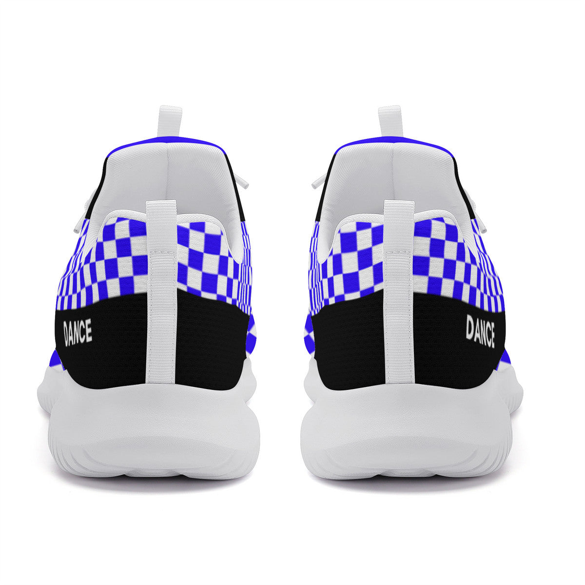 Dance Sneakers - Checkered Blue Dance Shoes