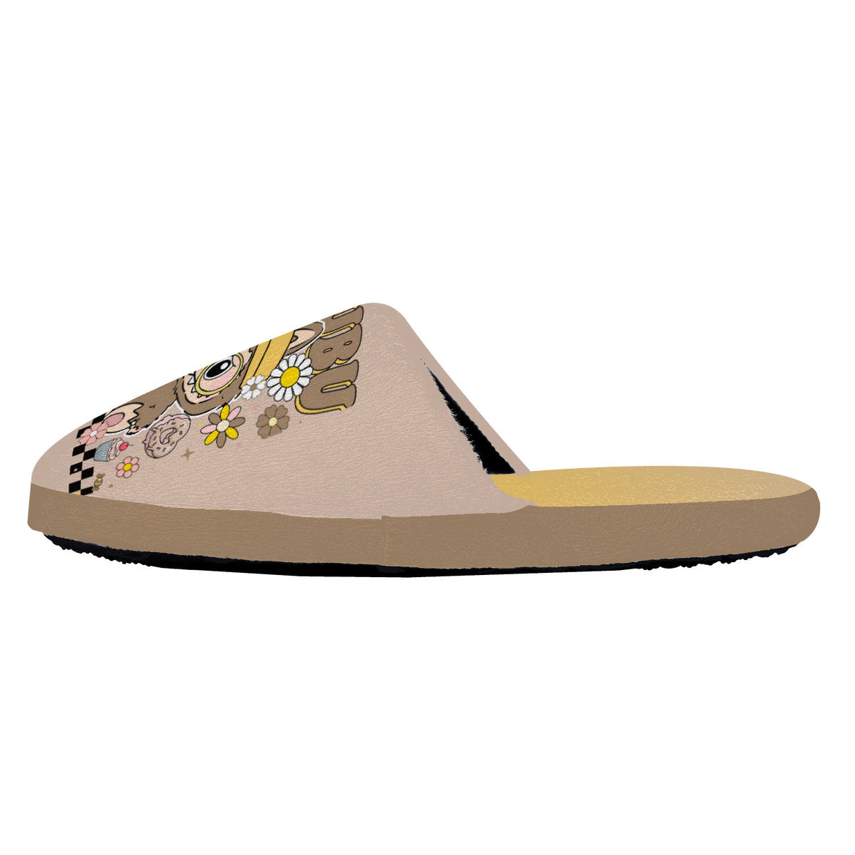 Brown Labubu Monster Slippers – Soft Indoor Shoes with Non-Slip Soles