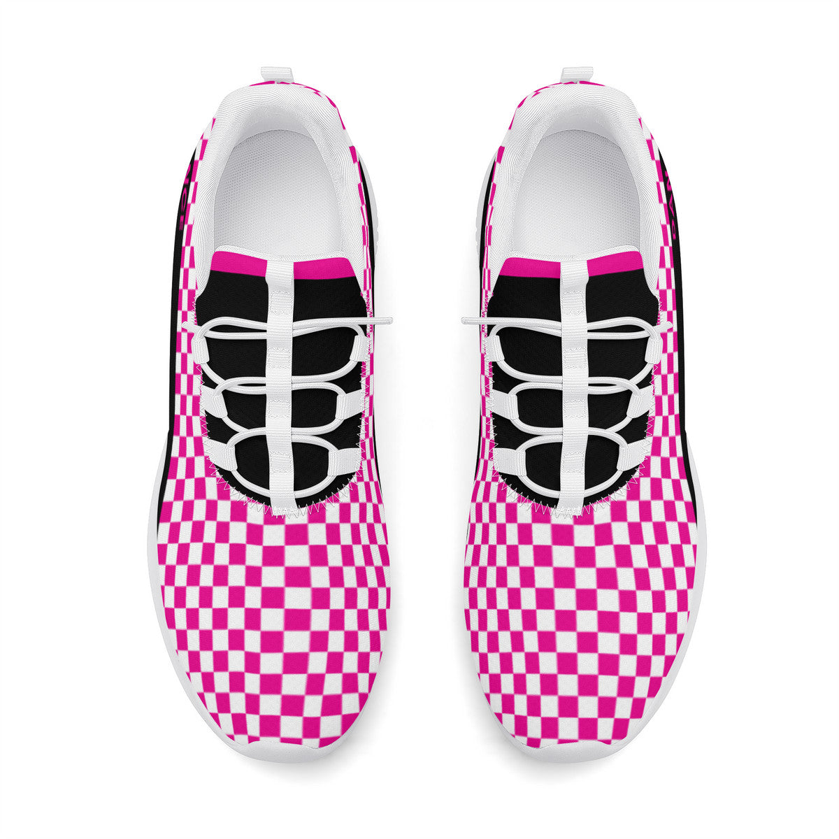 Dance Sneakers - Checkered Pink Dance Shoes