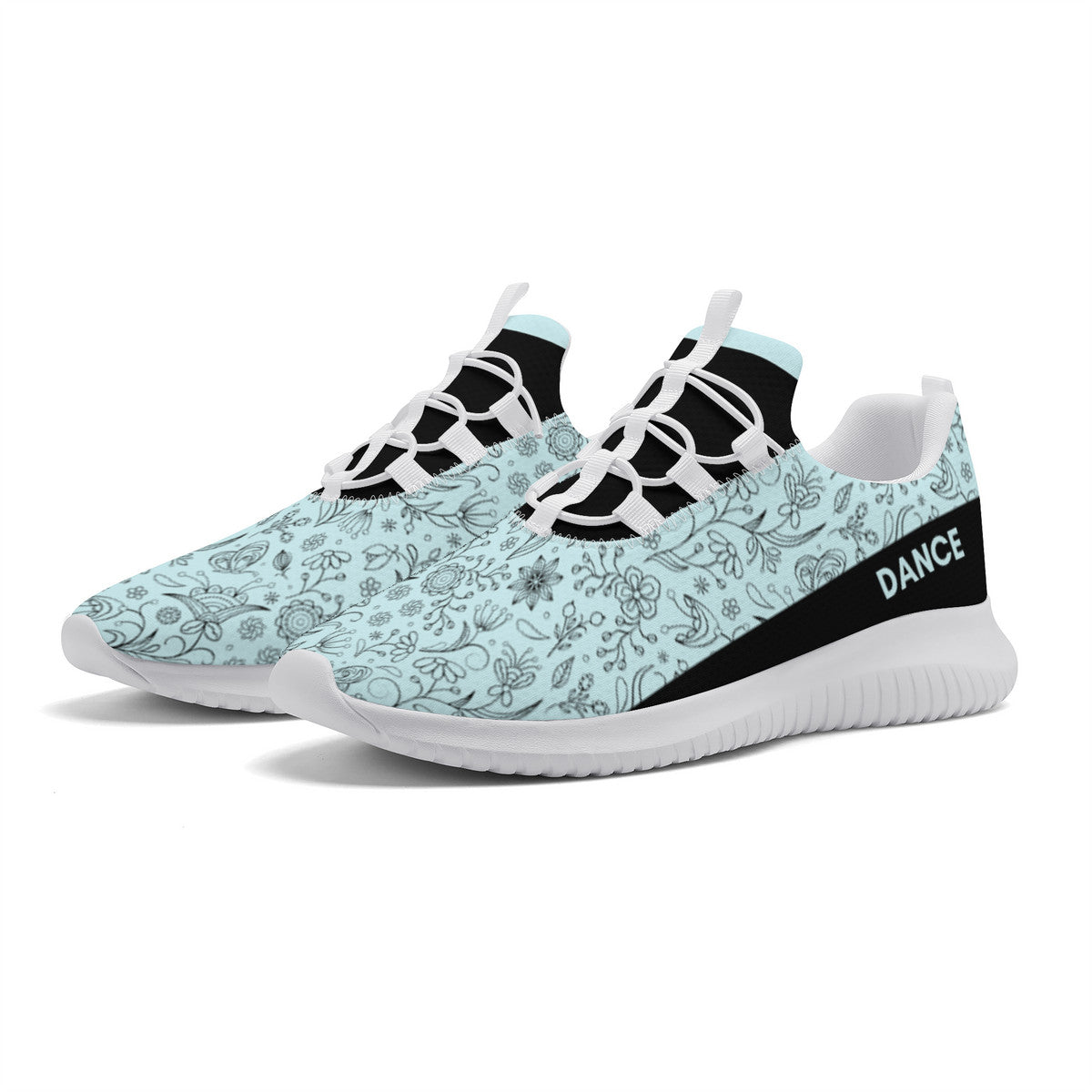 Dance Sneakers - Floral Blue dance shoes