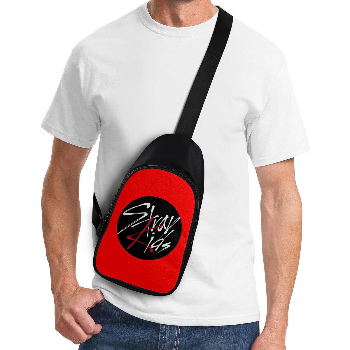 Stray Kids Chest Bag - Red Cross Body Bag SKZ Logo