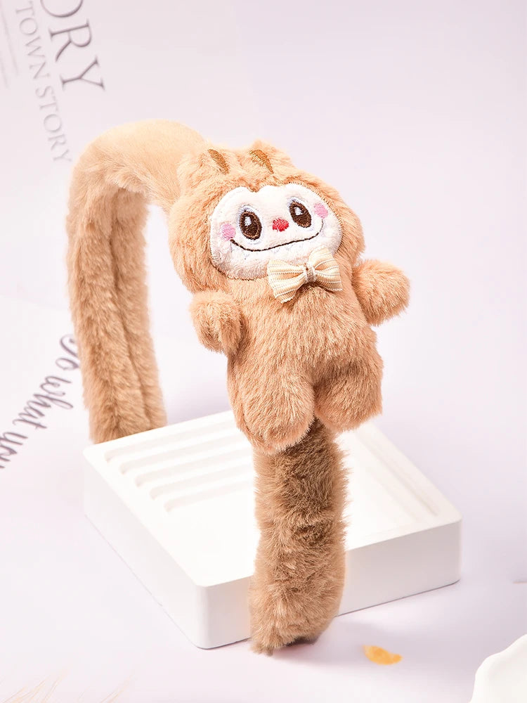 Labubu plush hair band