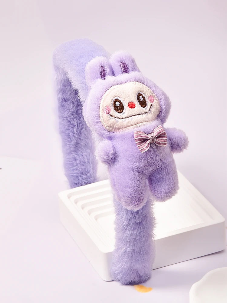 Labubu plush hair band