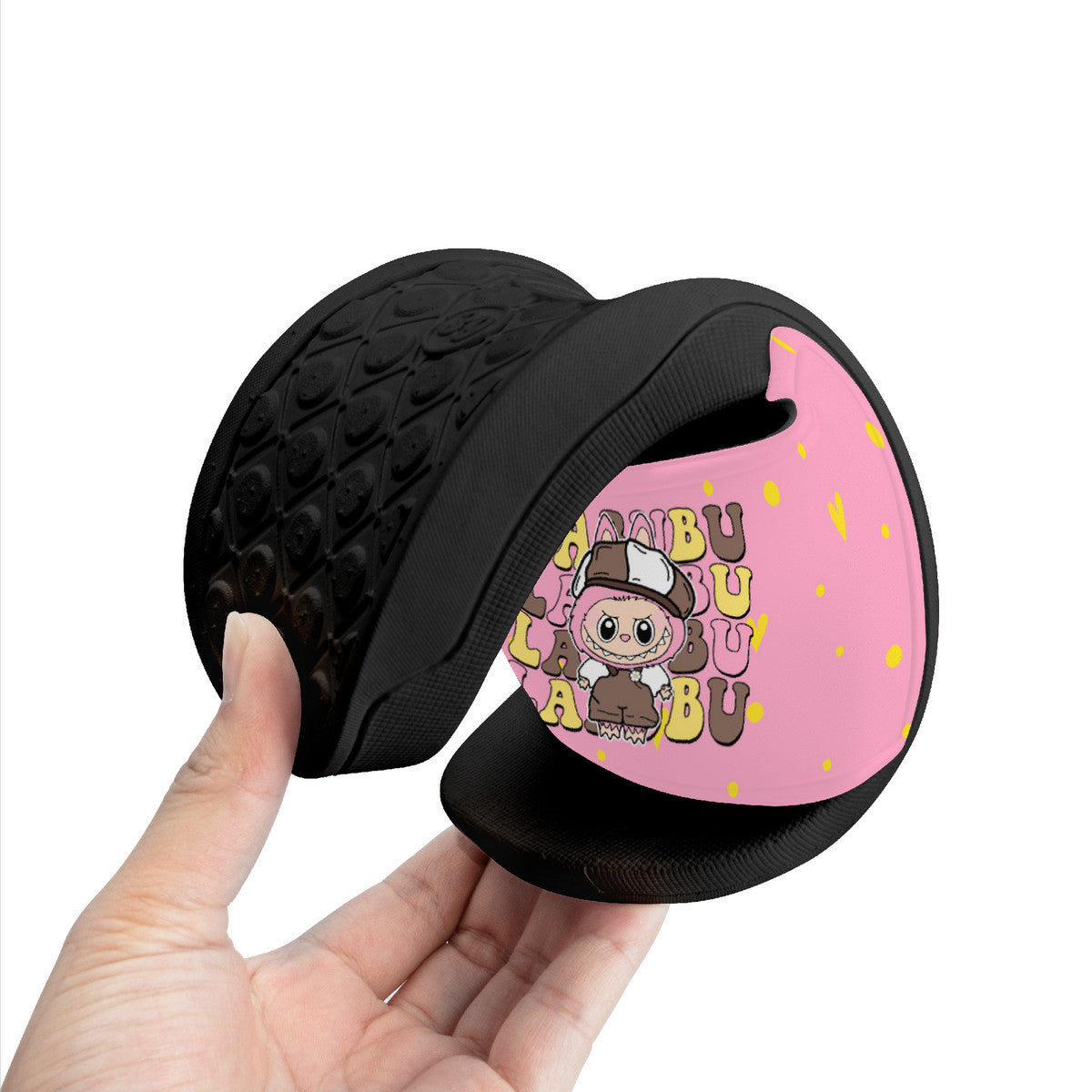 Labubu Slide Sandals - Labubu slides pink and black
