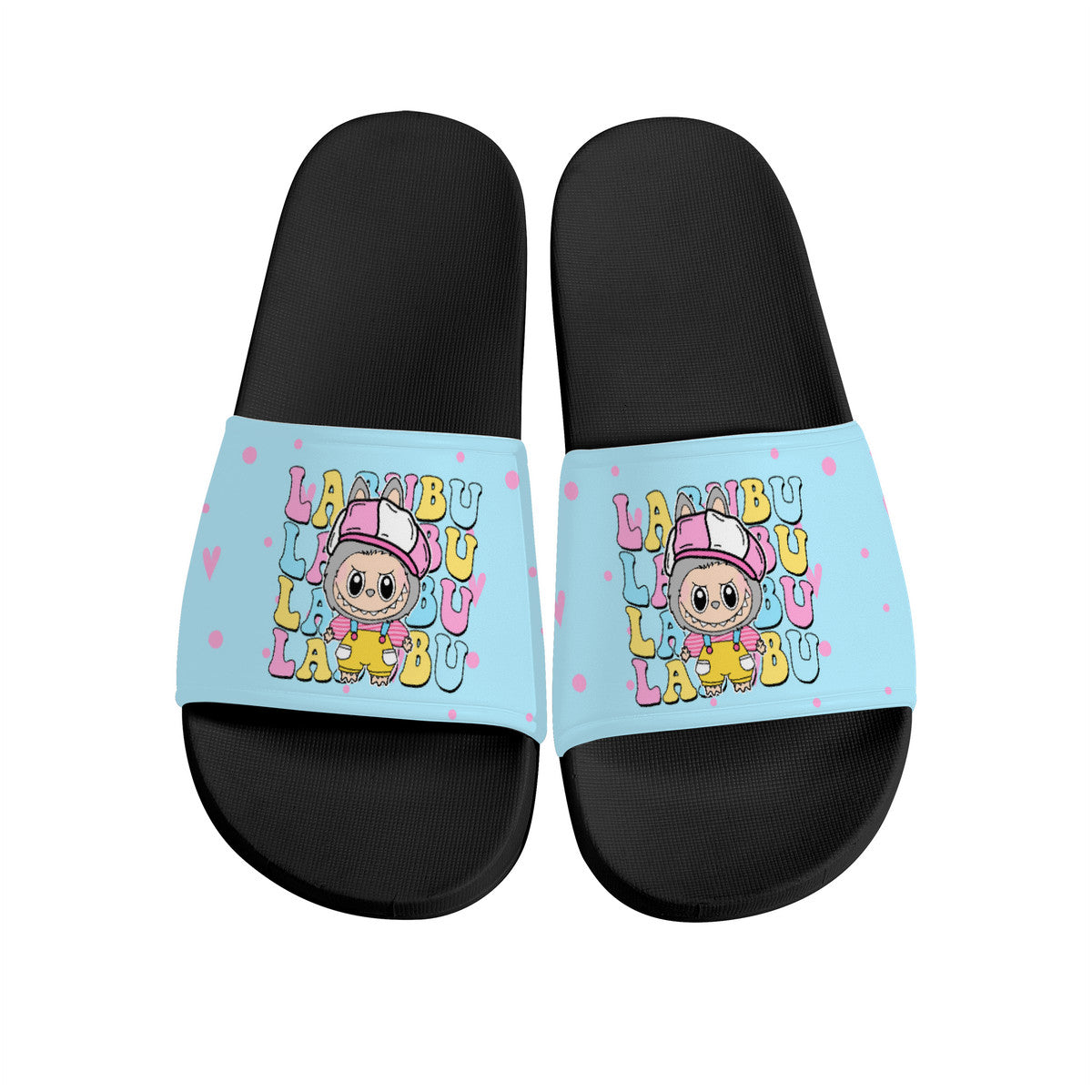 Labubu Slide Sandals - Labubu slides blue and black