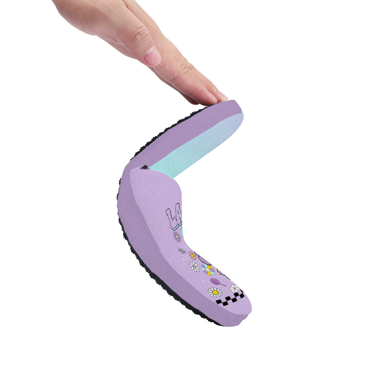Purple Labubu Monster Slippers – Soft Indoor Shoes with Non-Slip Soles