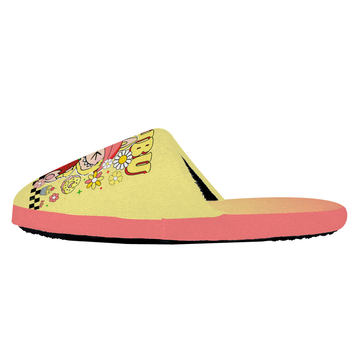 Yellow Labubu Monster Slippers – Soft Indoor Shoes with Non-Slip Soles
