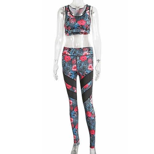 Yoga outfit floral print - SD-style-shop