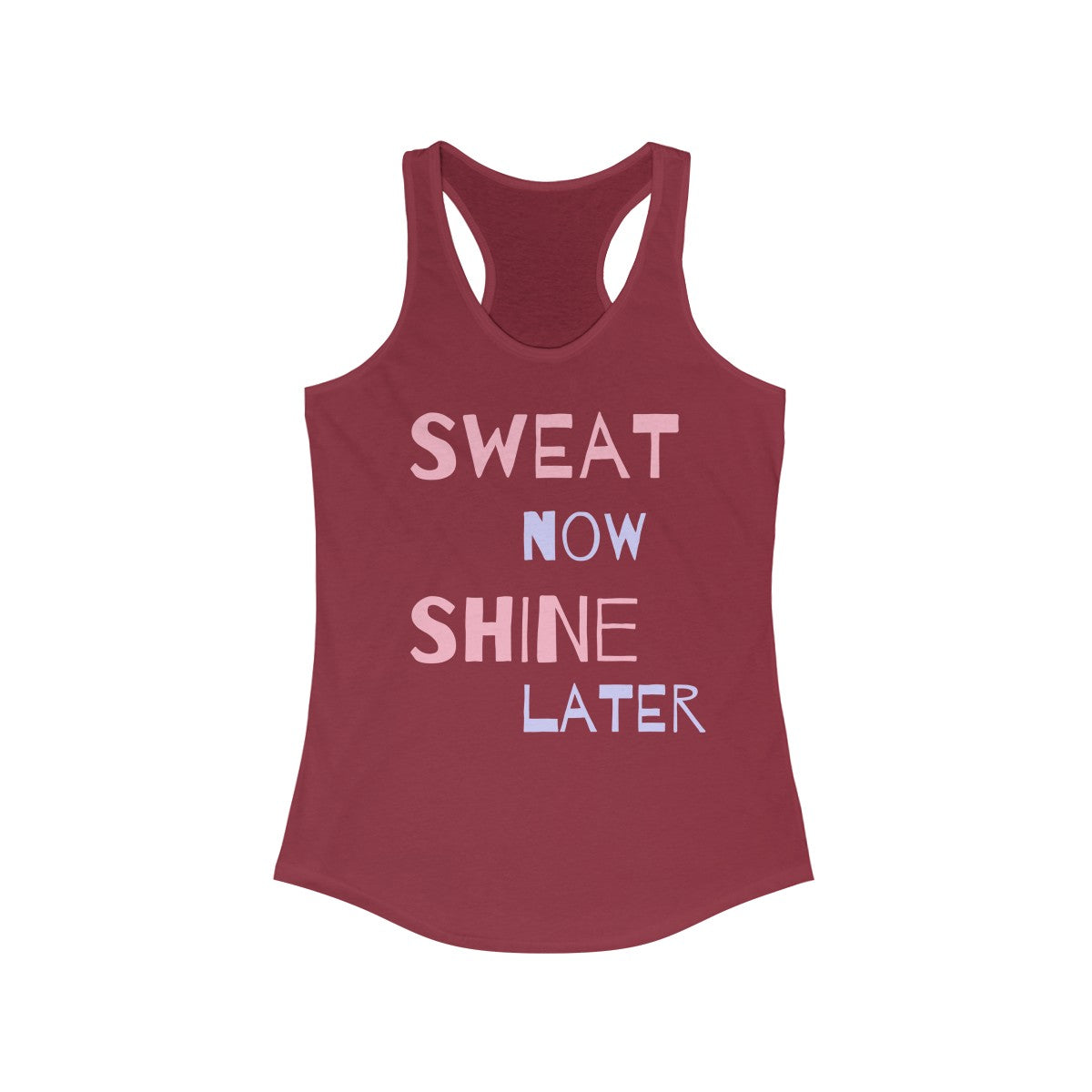 Fitness Tanktop Sweat now Shine later - SD-style-shop