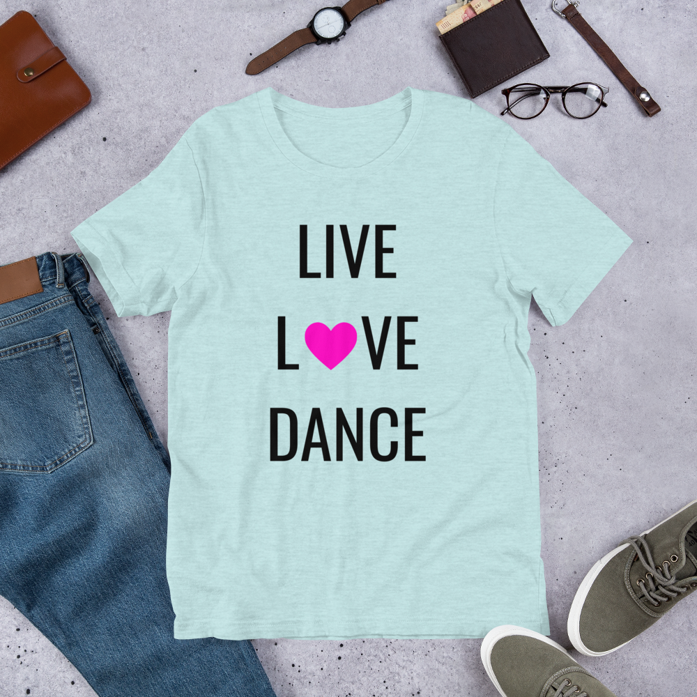 Dance T-shirt, love love dance, Short-Sleeve Unisex dancer T-Shirt - SD-style-shop