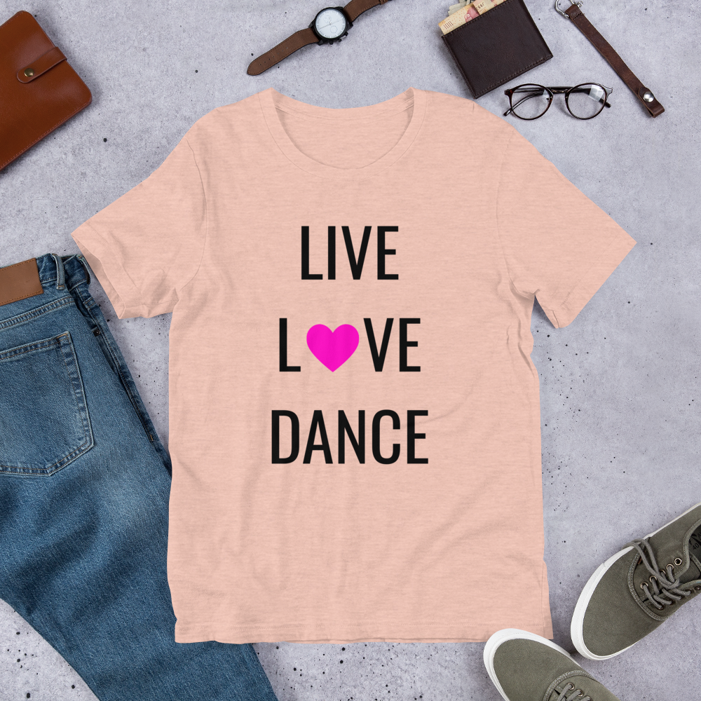 Dance T-shirt, love love dance, Short-Sleeve Unisex dancer T-Shirt - SD-style-shop