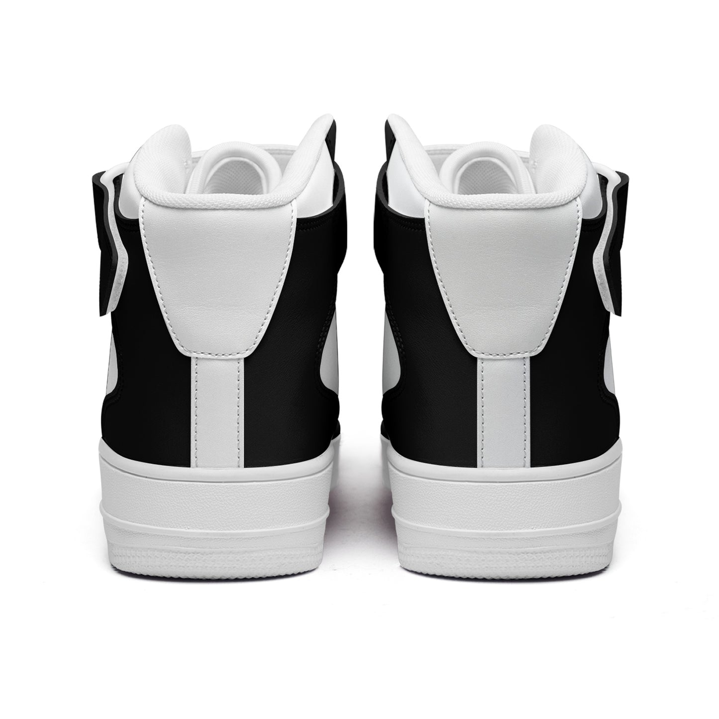 BTS Logo High Top Leather Sneakers - Black