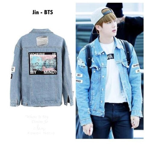 "Where is my mind" BTS Denim Jacket - SD-style-shop