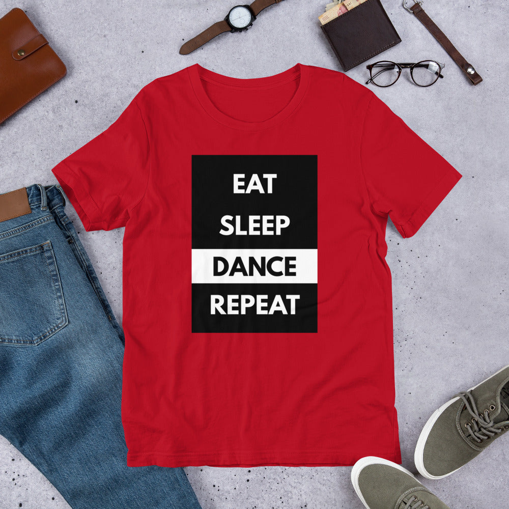 Eat Sleep Dance Repeat T-shirt Short-Sleeve Unisex dancer T-Shirt - SD-style-shop