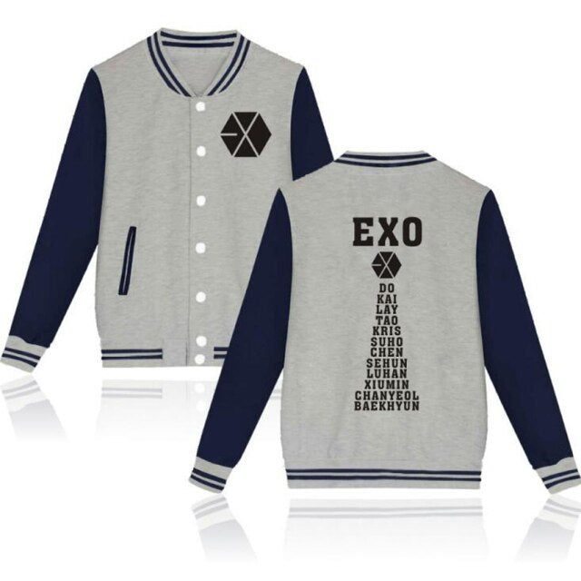 EXO Baseball Jacket - names - SD-style-shop