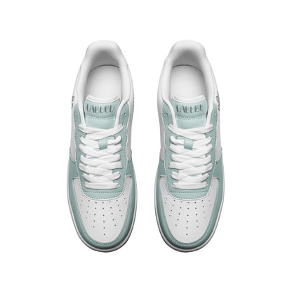 Labubu Unisex Low Top Leather Sneakers- mint green