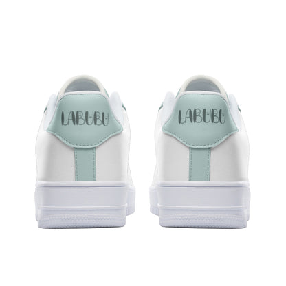 Labubu Unisex Low Top Leather Sneakers- mint green