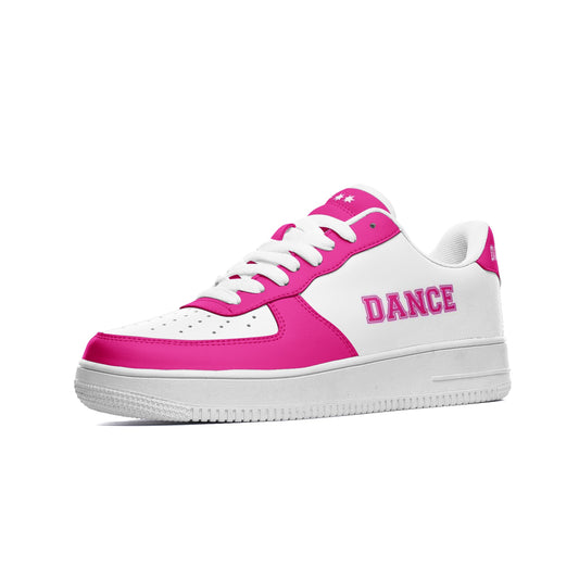 Pink Dance Sneakers for Women & Men – Stylish Hip Hop Dancing Shoes – Dance Shoes – Sneakers for Dancing – Dance Print