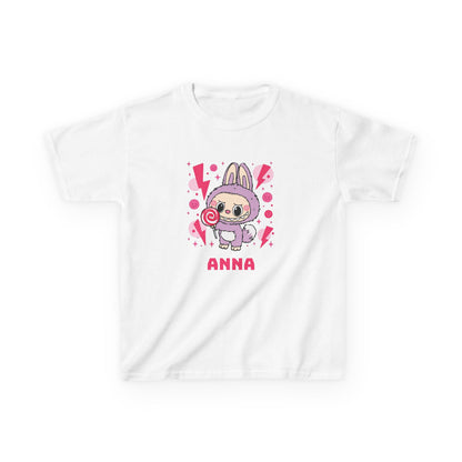 Custom Name Labubu Kids T-Shirt, Personalized Tee for Children, monster Theme Shirt, Labubu Design