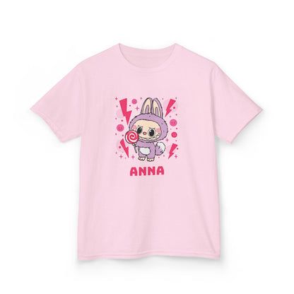 Custom Name Labubu Kids T-Shirt, Personalized Tee for Children, monster Theme Shirt, Labubu Design