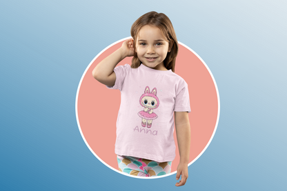 Kids Ballerina Labubu Tshirt - Personalized shirt with Name