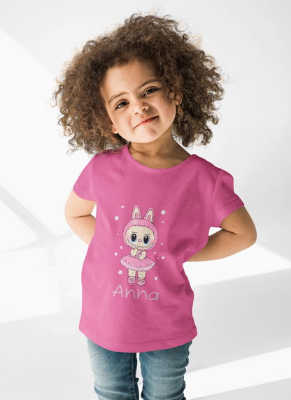 Kids Ballerina Labubu Tshirt - Personalized shirt with Name