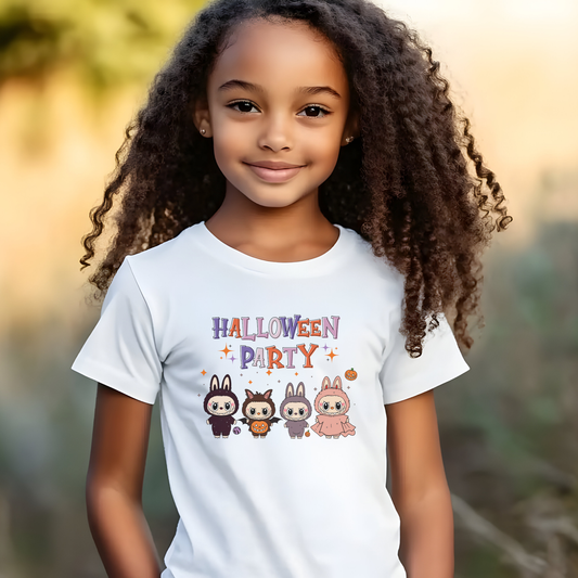 Happy Halloween Kids Tshirt - Kawaii Labubu shirt, Monsters t Shirt