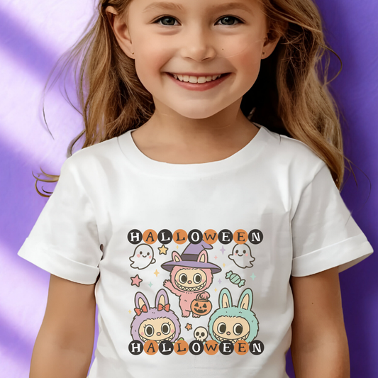 Cute Halloween Kids Tshirt - Kawaii Labubu shirt, Monsters t Shirt