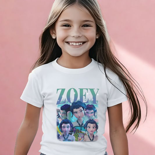 Kids Kpop Movie Tshirt Zoey Demon Hunters, Huntrix t Shirt,  Kpop T Shirt, Demon Hunter Merch, kpop Gift, Kpop Movie Shirt