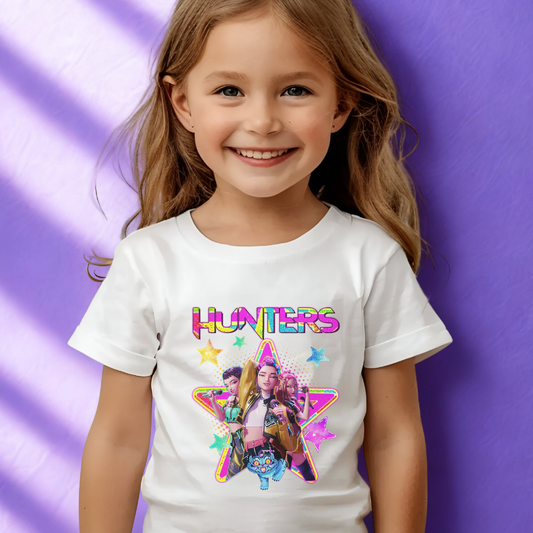 Kids Kpop Movie Tshirt Demon Hunters, Huntrix t Shirt,  Kpop T Shirt, Demon Hunter Merch, kpop Gift, Kpop Movie Shirt