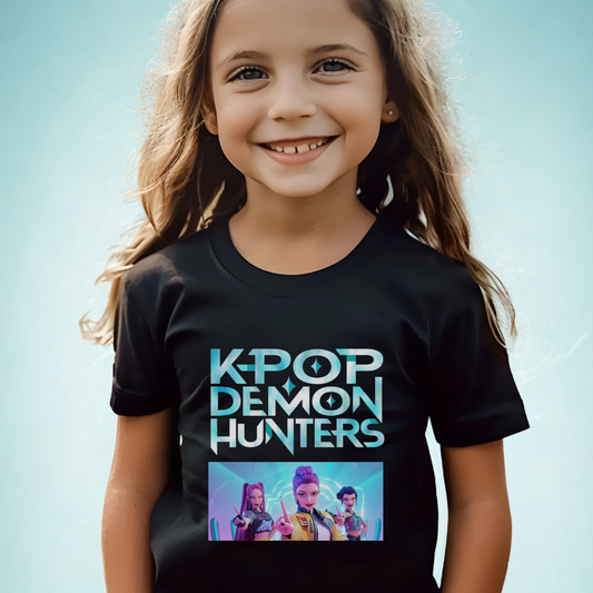 Kids Kpop Movie Tshirt Demon Hunters, Huntrix t Shirt,  Kpop T Shirt, Demon Hunter Merch, Gift For Kpop Fan, Kpop Movie Shirt