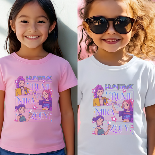 Kids Kpop Movie Tshirt Demon Hunters, Huntrix t Shirt,  Kpop T Shirt, Demon Hunter Merch, Gift For Kpop Fan, Kpop Movie Shirt