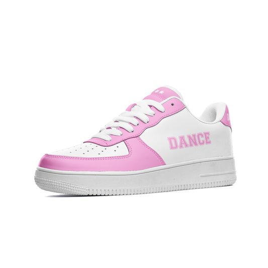 Light Pink Dance Sneakers for Women & Men – Stylish Hip Hop Dancing Shoes – Dance Shoes – Sneakers for Dancing – Dance Print