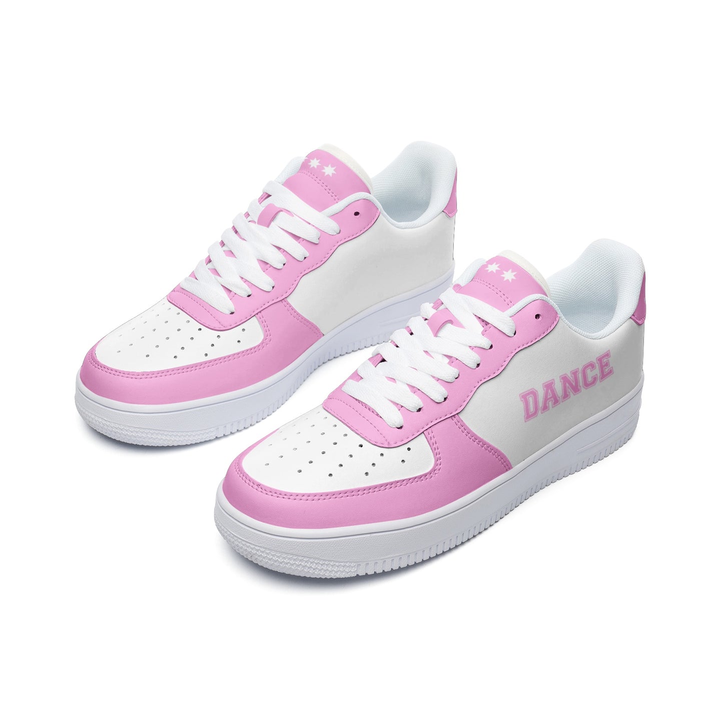 Light Pink Dance Sneakers for Women & Men – Stylish Hip Hop Dancing Shoes – Dance Shoes – Sneakers for Dancing – Dance Print