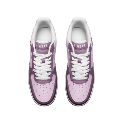 Kawaii Low Top Leather Labubu Sneakers- purple
