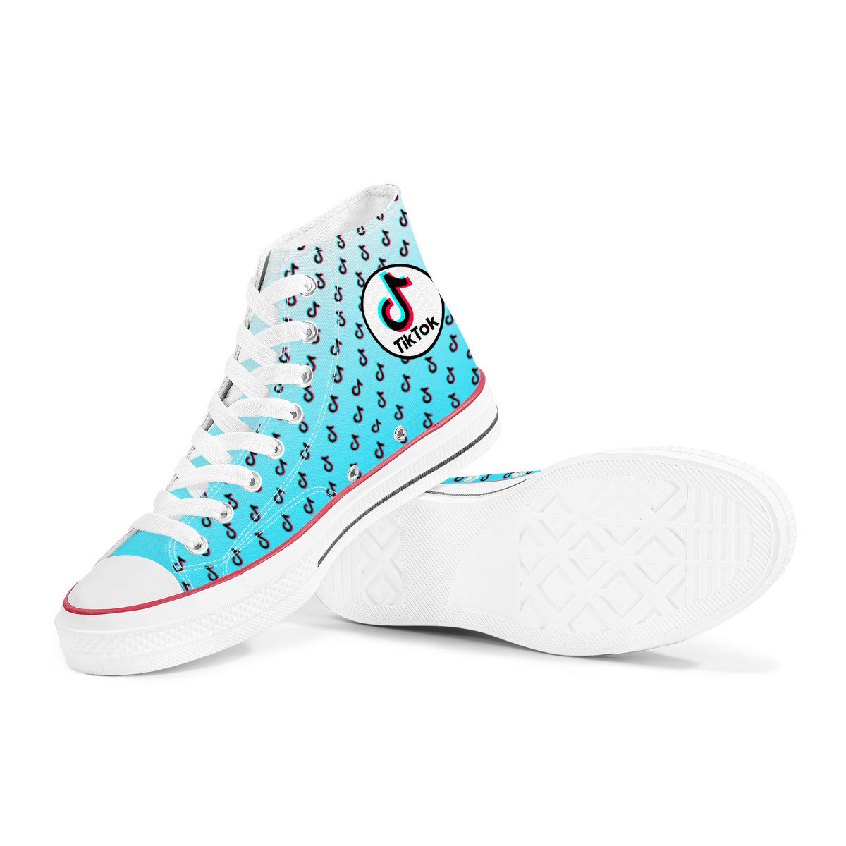 TikTok High Top Canvas Shoes - Blue TikTok sneakers - SD-style-shop