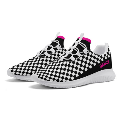 Dance sneakers- Checkered -Black and White