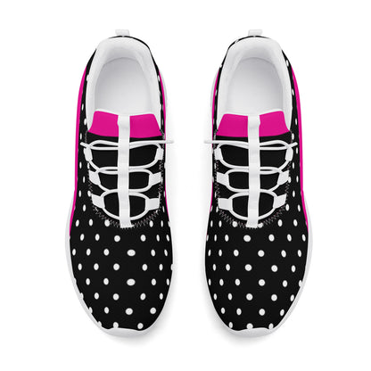 Fitness Sneakers - Polka Dot - Black & Pink